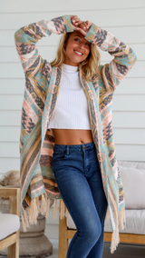 Ember Cardigan - Blush/Mint
