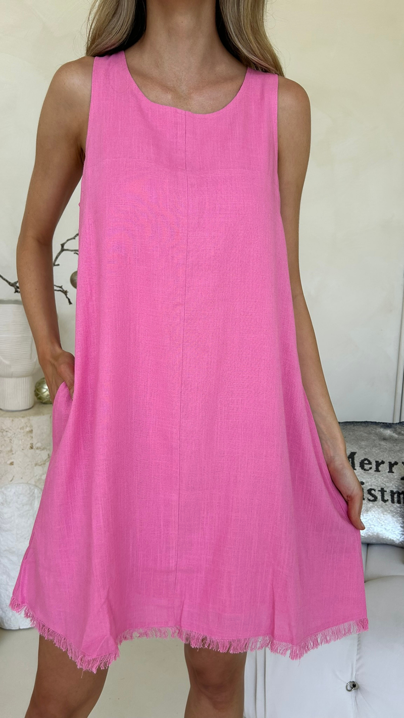 Freya Dress - Hot Pink