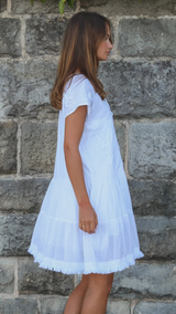 Petra Embroidered- White