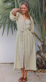 Elka Dress - Pale Olive