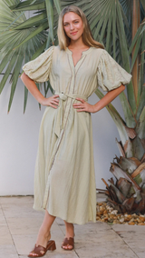 Elka Dress - Pale Olive