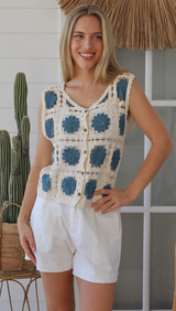 Tobi Crochet Top-Ocean