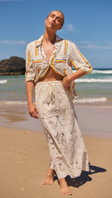 Golden Palms-Woods Skirt