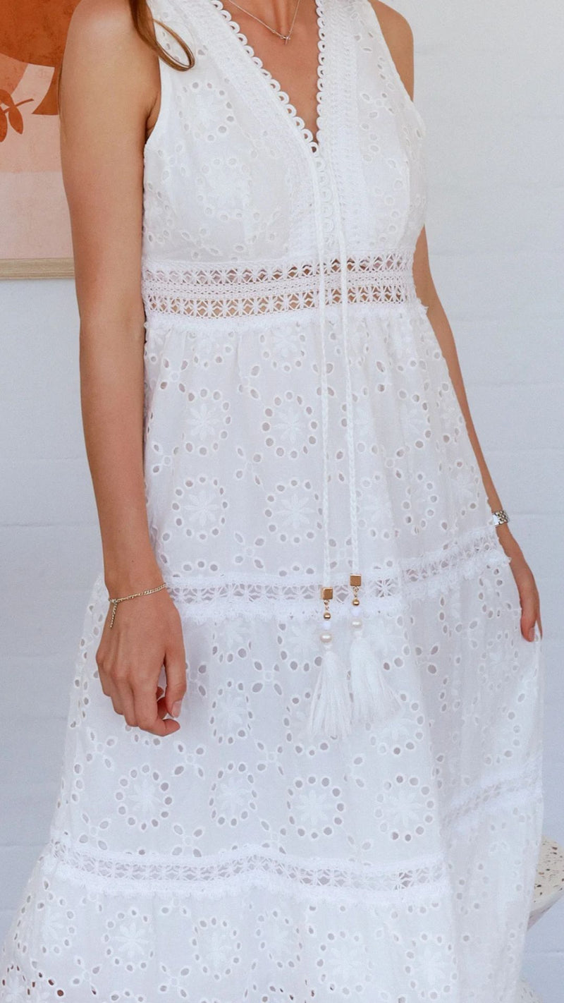 Elysia Maxi Dress- White