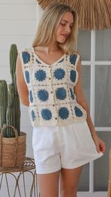 Tobi Crochet Top-Ocean