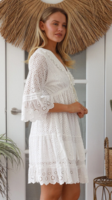 Sylvie Tunic Dress-White