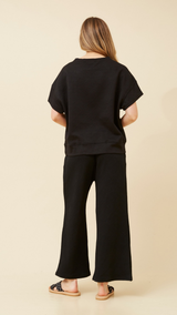 Brooke Lounge Tee-Black