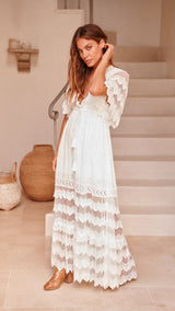 Bungalow Lace Maxi - White