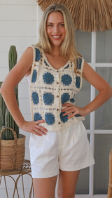 Tobi Crochet Top-Ocean