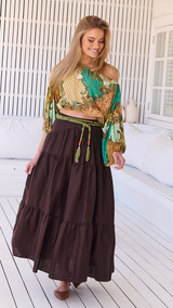 Rosie Maxi Skirt- Chocolate