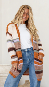Aster Cardigan -Choc/Sepia