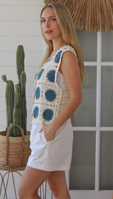 Tobi Crochet Top-Ocean