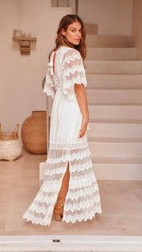 Bungalow Lace Maxi - White