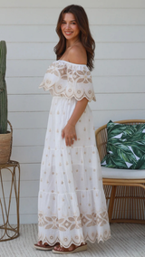 Sepia Embroidery-Velora Maxi