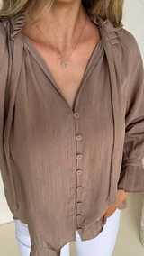 Palos Blouse-Mocha