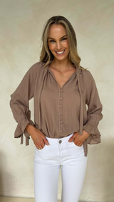 Palos Blouse-Mocha