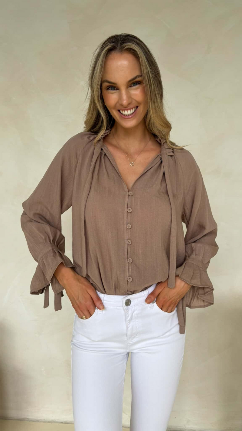 Palos Blouse-Mocha