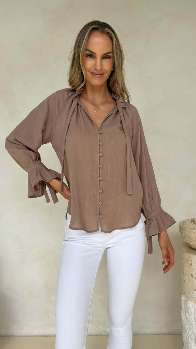 Palos Blouse-Mocha