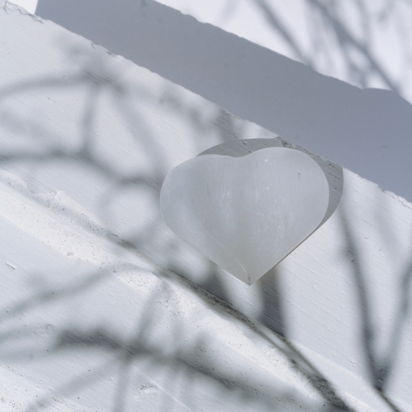 Selenite Hearts-M