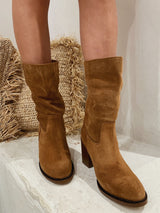 Raquel Suede Boot-Tan