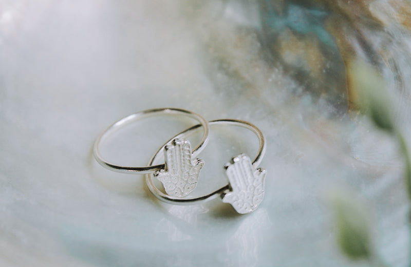 Hamsa Ring Small-Silver
