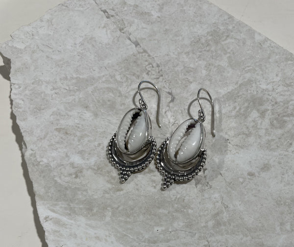 Cowrie Shell Earrings-Temple